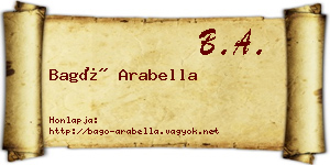 Bagó Arabella névjegykártya
